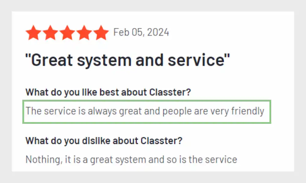 Servizio clienti Classter