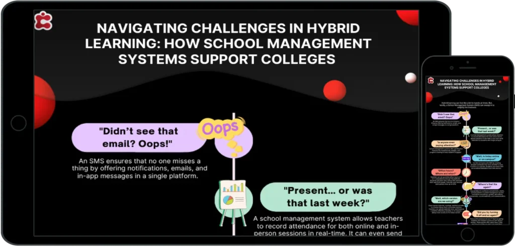 Navigating Challenges in Hybrid Learning: How School Management Systems Support Colleges desktop image