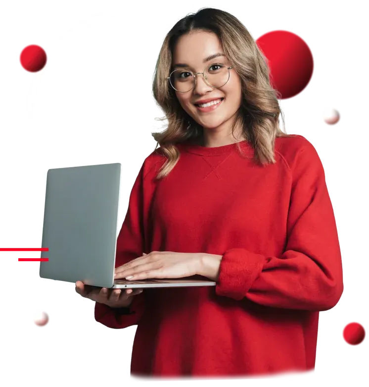 Classter Company News Hero - Girl holding laptop smilling